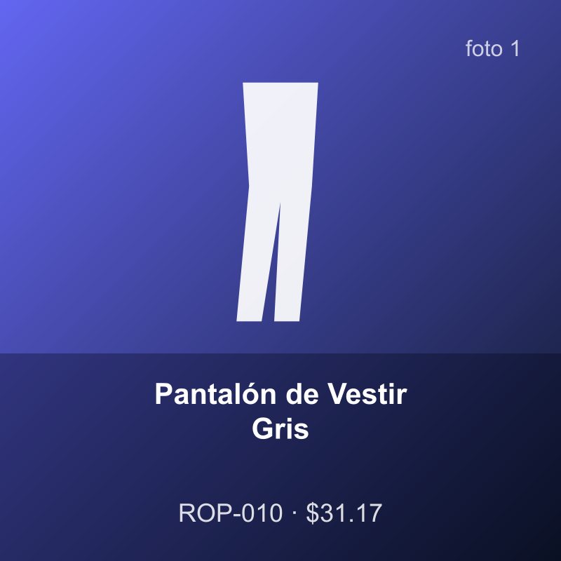 Pantalón de Vestir Gris