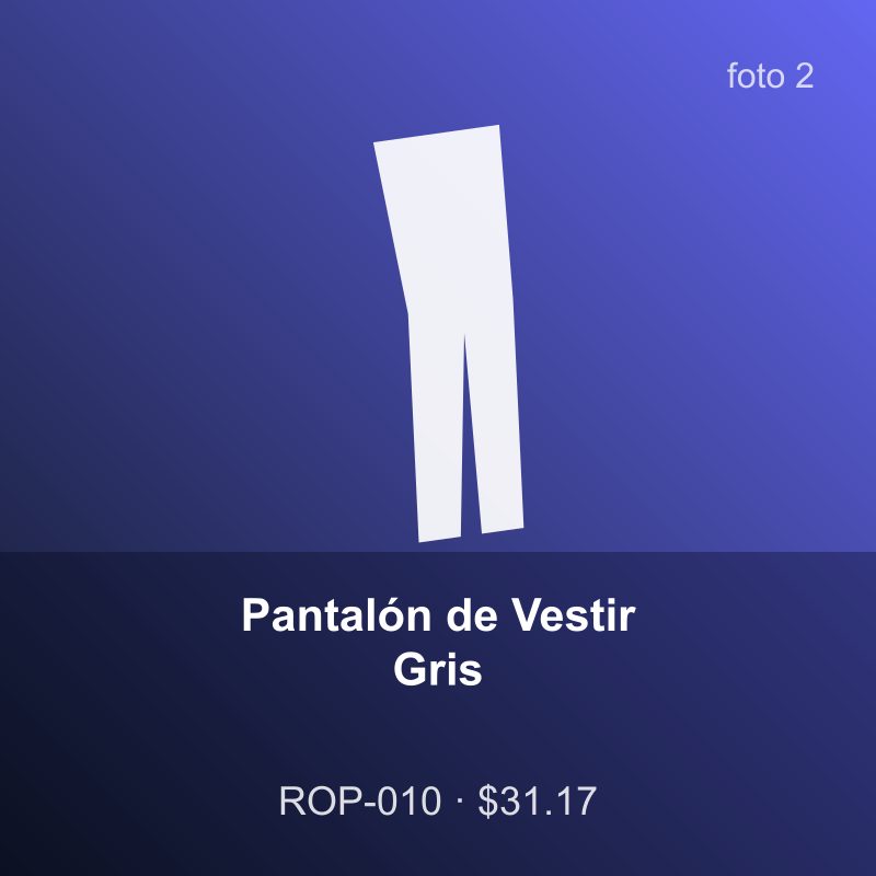 Pantalón de Vestir Gris · foto 2